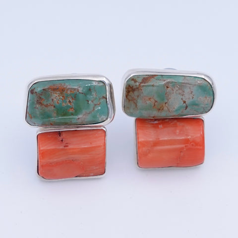 Turquoise & Coral Earrings